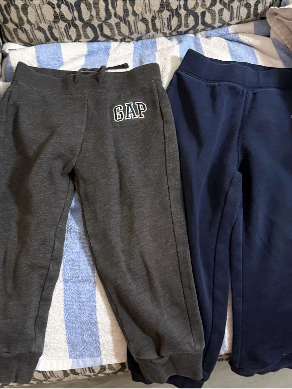 The Children's Place and Gap Size 3t Gray and Navy Blue Joggers Bundle